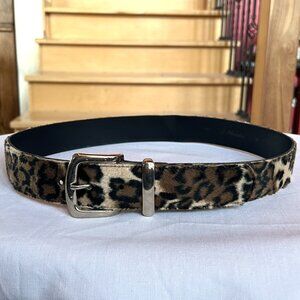 Leopard Spots Fuzzy Material Belt Medium L. Chessler
